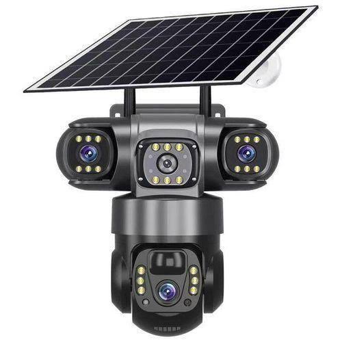 solar triple lens solar ptz camera